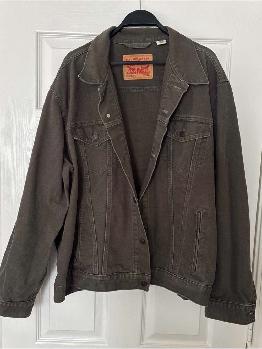 Levi's Men's Olive-Toned Cotton Shirt Jacket